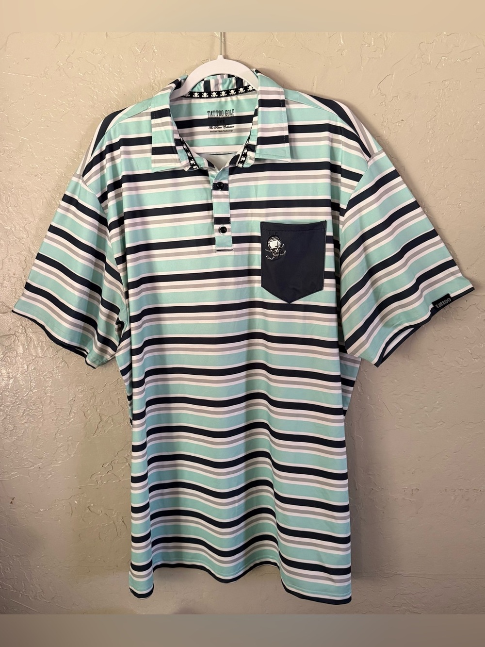 Tattoo Golf Shirt 2XL Retro Collection ProCool Fabric Technology
